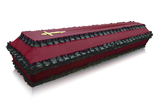 Гроб шелк обитый тканью Гладь