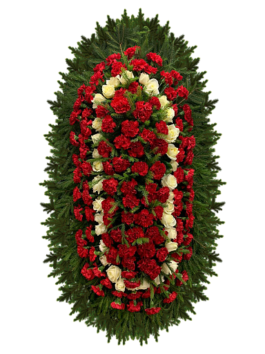 Ритуальный венок из живых цветов