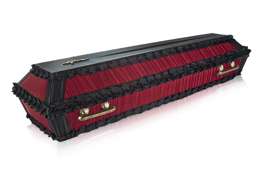 Гроб атлас обитый тканью Наполеон