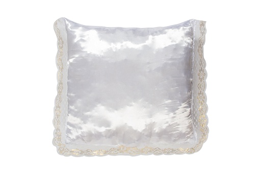 Подушка в гроб атлас с кружевом