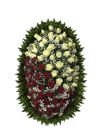 Ритуальный венок из живых цветов