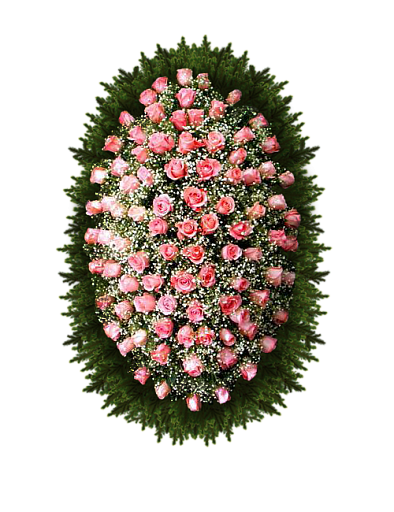 Ритуальный венок из живых цветов